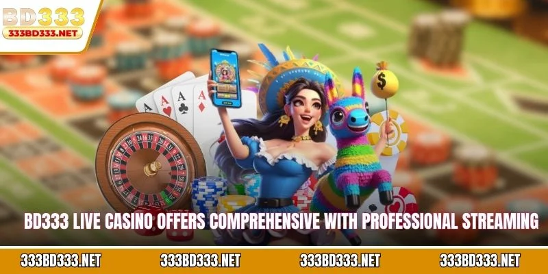 BD333 Live casino offers comprehensive with professional streaming
