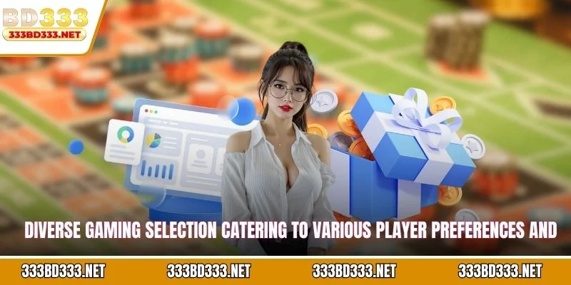 Diverse gaming selection catering to various player preferences and budgets