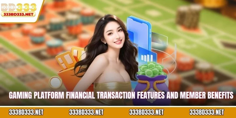 Gaming platform financial transaction features and member benefits