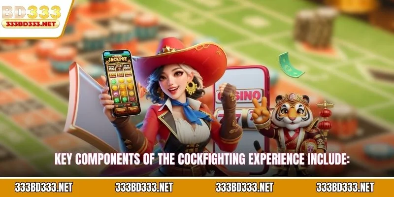 Key components of the cockfighting experience include: