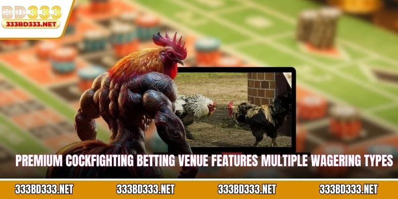 Premium cockfighting betting venue features multiple wagering types
